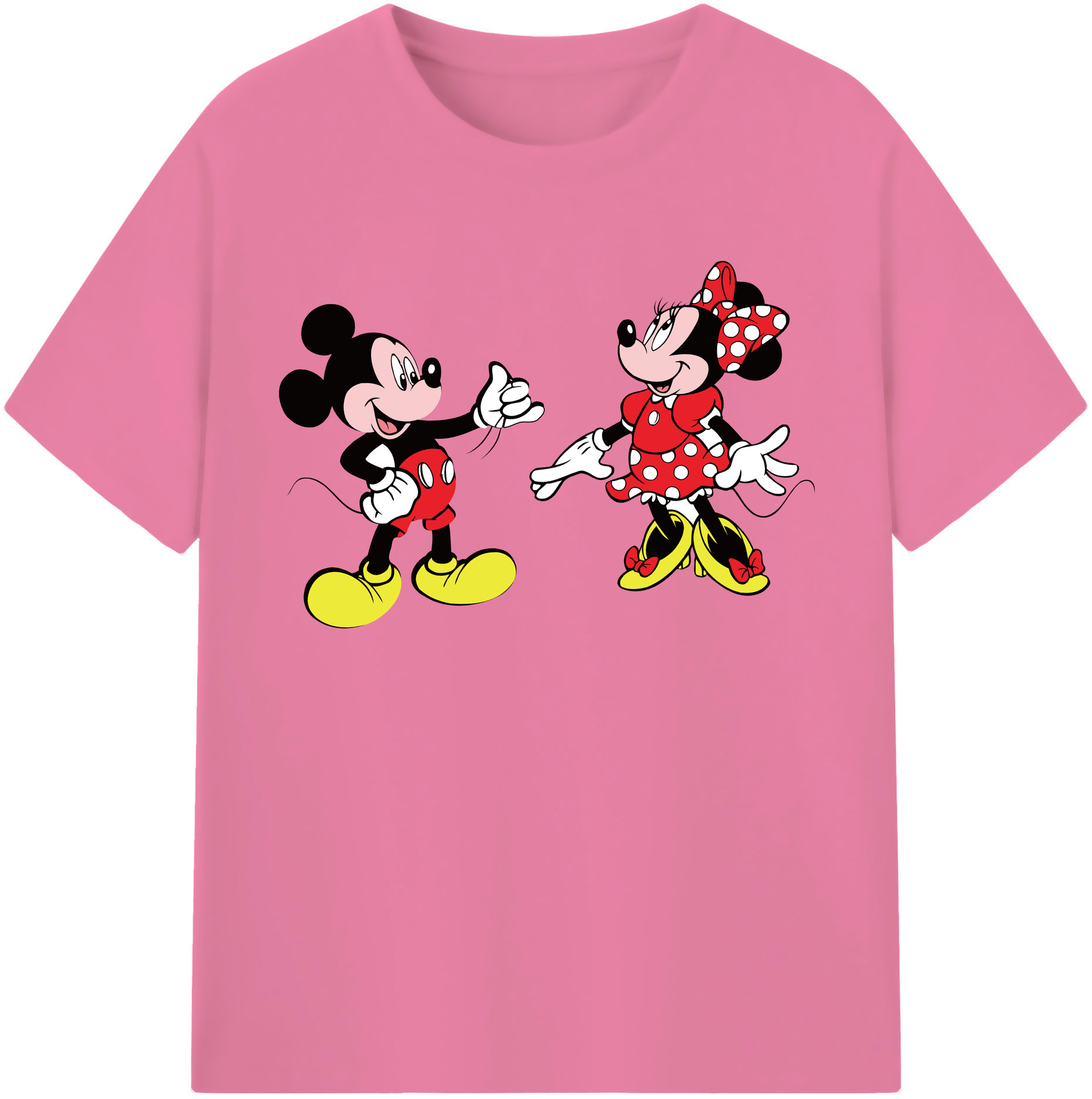 （画像用） ミッキーマウス Mickey Mouse 綿100％半袖Tシャツ（フロントプリント）
